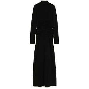 �o�C�g �X�^�W�I�Y ���f�B�[�X �����s�[�X �g�b�v�X High-neck ruched gown Black