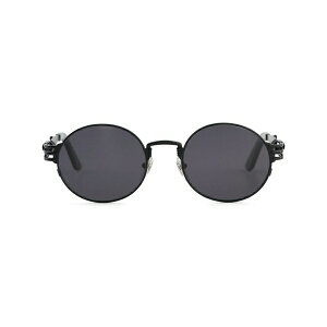 �W�����|�[�� �S���`�G �����Y �T���O���X�E�A�C�E�F�A �A�N�Z�T���[ The black 55-3175 round-frame sunglasses Black