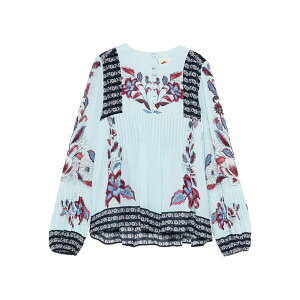 �t�@�[�� ���I ���f�B�[�X �V���c �g�b�v�X Marcelle floral-print pleated blouse Blue