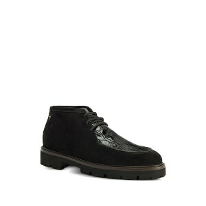 �W���[�b�y�U�m�b�e�B �����Y �u�[�c �V���[�Y Crocodile-effect suede lace-up shoes Black