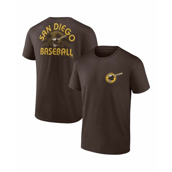 ファナティクス メンズ Tシャツ トップス Men's Branded Brown San Diego Padres Iconic Bring It T-shirt Brown