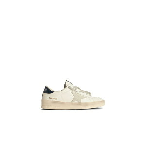 ゴールデングース レディース スニーカー シューズ Men's Standard In White Leather With Grey Suede Star And Blue Leather Heel Bianco