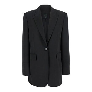 sR fB[X WPbgu] AE^[ 'kamut' Black Single-breasted Jacket With Peak Revers In Viscose Blend Stretch Woman Black