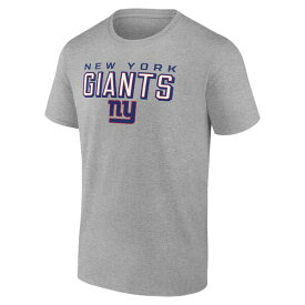 ファナティクス メンズ Tシャツ トップス New York Giants Fanatics Branded Swagger TShirt Heather Gray