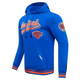 プロスタンダード メンズ パーカー・スウェットシャツ アウター New York Knicks Pro Standard Script Tail Pullover Hoodie Blue
