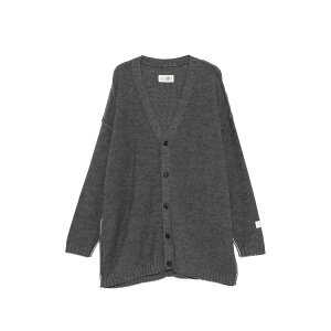 �}���^���}���W�F�� ���f�B�[�X �J�[�f�B�K�� �A�E�^�[ Button-fastening oversized cardigan Grey