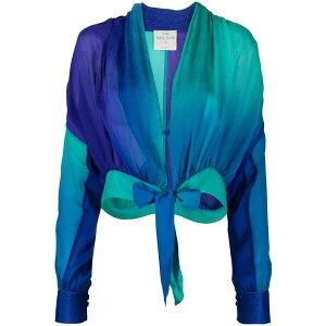 �t�H���e �t�H���e ���f�B�[�X �V���c �g�b�v�X Ombr��-effect silk blouse Blue