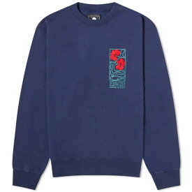 エドウィン メンズ パーカー・スウェットシャツ アウター Edwin Garden Society Crew Sweater Blue