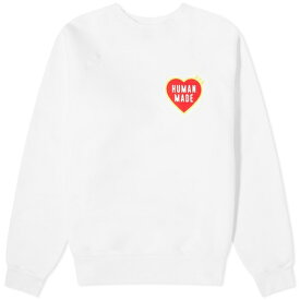 ヒューマンメイド メンズ パーカー・スウェットシャツ アウター Human Made Heart Logo Sweatshirt White