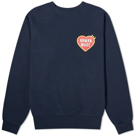 ヒューマンメイド メンズ パーカー・スウェットシャツ アウター Human Made Heart Logo Sweatshirt Blue