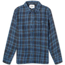 コリドール メンズ シャツ トップス Corridor Cosmic Acid Plaid Shirt Blue