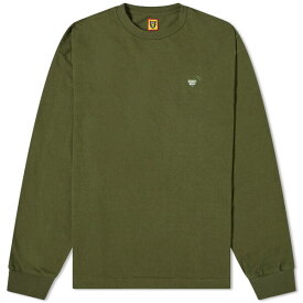 ヒューマンメイド メンズ Tシャツ トップス Human Made Heart Long Sleeve T-Shirt Green