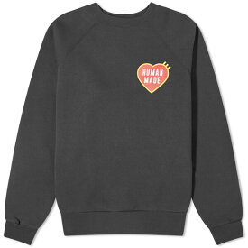 ヒューマンメイド メンズ パーカー・スウェットシャツ アウター Human Made Heart Logo Sweatshirt Black