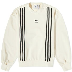 アディダス レディース パーカー・スウェットシャツ アウター Adidas Adicolor 3-Stripe Sweat White