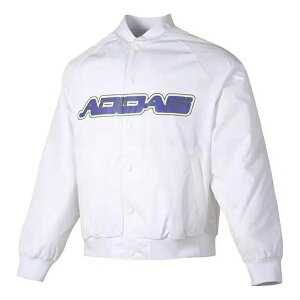 adidas AfB_X Y Xj[J[ yadidas Solid Letter Shoulder Insert Casual Cotton Jacket 'White Blue' IK2411z TCY US_M_XS