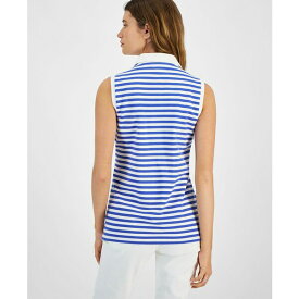 トミー ヒルフィガー レディース カットソー トップス Women's Striped Sleeveless Polo Shirt Prov Multi