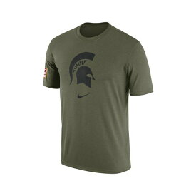 ナイキ レディース Tシャツ トップス Men's Olive Michigan State Spartans Military-Inspired Pack T-shirt Olive