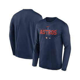 ナイキ レディース Tシャツ トップス Men's Navy Houston Astros Authentic Collection Team Logo Legend Performance Long Sleeve T-shirt Navy