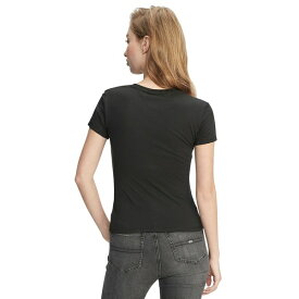 トミーヒルフィガー レディース カットソー トップス Women's Slim-Fit Essential Logo Graphic T-Shirt Black