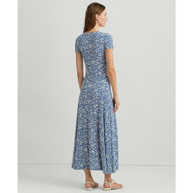 ラルフローレン レディース ワンピース トップス Women's Floral Stretch Jersey Tee Dress Blue