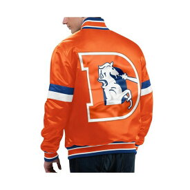 スターター レディース ジャケット＆ブルゾン アウター Men's Orange Distressed Denver Broncos Gridiron Classics Home Game Satin Full-Snap Varsity Jacket Orange