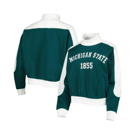 ゲームデイ レディース パーカー・スウェットシャツ アウター Women's Green Michigan State Spartans Make it a Mock Sporty Pullover Sweatshirt Green