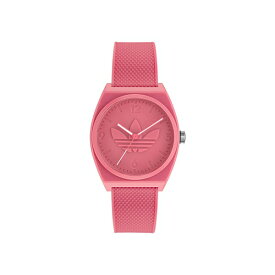 アディダス レディース 腕時計 アクセサリー Unisex Three Hand Project Two Pink Resin Strap Watch 38mm Pink