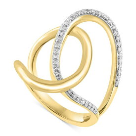 エフィー コレクション メンズ リング アクセサリー EFFY&reg; Diamond Interlocking Swirl Statement Ring (1/4 ct. t.w.) in 14k Gold 14K Gold