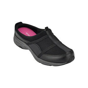 C[W[Xsbg fB[X T_ V[Y Women's Argyle Slip-on Casual Walking Clogs Black Leather