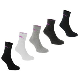 スラゼンジャー メンズ 靴下 アンダーウェア 5 Pack Crew Socks Ladies