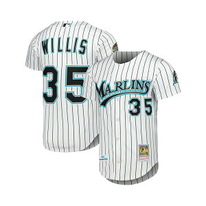 �~�b�`�F��&�l�X �����Y �V���c �g�b�v�X Men's Dontrelle Willis White Florida Marlins Cooperstown Collection Authentic Jersey White