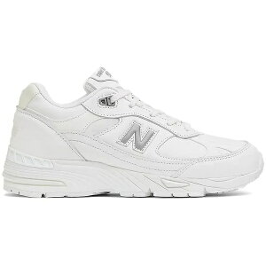 New Balance �j���[�o�����X ���f�B�[�X �X�j�[�J�[ �yNew Balance 991 MiUK White Grey (Women's)�z �T�C�Y US_6.5(23.5cm) White/White/Metallic Silver