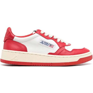Autry �I�[�g���[ ���f�B�[�X �X�j�[�J�[ �yAutry Medalist Leather Low White Red (Women's)�z �T�C�Y EU_35(21.5cm) White/Red