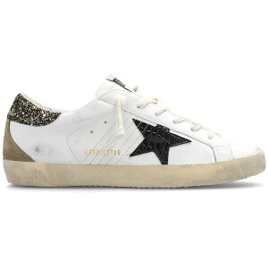 Golden Goose �S�[���f���O�[�X ���f�B�[�X �X�j�[�J�[ �yGolden Goose Super-Star White Black Croc Glitter (Women's)�z �T�C�Y EU_35(21.5cm) White Black