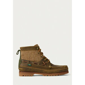 t[ Y u[c V[Y RANGER MID SUEDE & WOOL TWEED BOOT - Lace-up ankle boots - brown