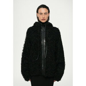 m[}J} fB[X WPbgu] AE^[ OVERSIZED SLEEVE ZIP FRONT HOODED JACKET - Light jacket - black