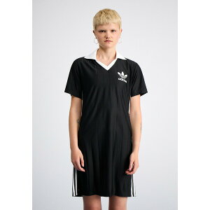 AfB_XIWiX fB[X s[X gbvX ADICOLOR 3-STRIPES PINSTRIPE - Jersey dress - black