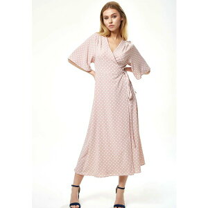 ���N�I���b�V�� ���f�B�[�X �����s�[�X �g�b�v�X POLKA DOT WRAP - Day dress - pink