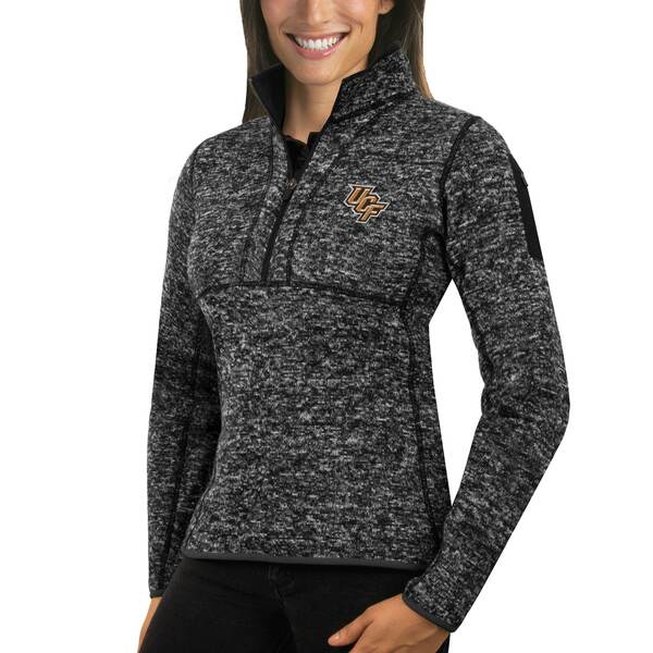 アンティグア レディース ユニフォーム トップス UCF Knights Antigua Women´s Fortune 1/2Zip Pullover Sweater Black
