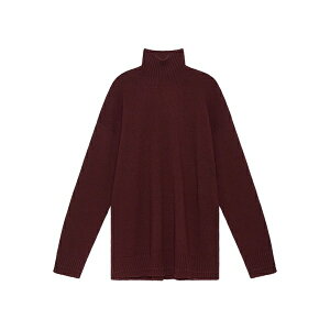 �}���p���~ ���f�B�[�X �j�b�g&�Z�[�^�[ �A�E�^�[ Turtleneck ribbed sweater Red
