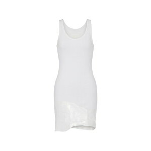 �}���^���}���W�F�� ���f�B�[�X �J�b�g�\�[ �g�b�v�X Sheer-panel long cotton top White