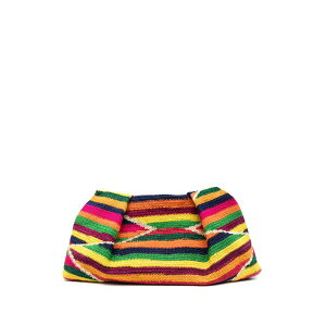 �Z���V�[�X�^�W�I ���f�B�[�X �N���b�`�o�b�O �o�b�O Stripe-pattern knitted clutch bag Green