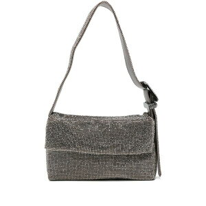 �x�l�f�b�^�x���W�b�`�[�Y ���f�B�[�X �V�����_�[�o�b�O �o�b�O Rhinestone-embellished shoulder bag Silver