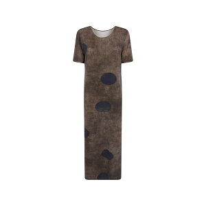 ���}�E���� ���f�B�[�X �����s�[�X �g�b�v�X Polka-dot print maxi dress Brown