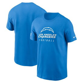 ナイキ メンズ Tシャツ トップス Los Angeles Chargers Nike Sideline Performance TShirt Powder Blue