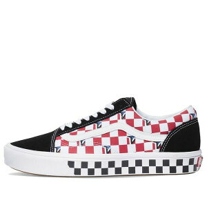 Vans �o���Y �����Y �X�j�[�J�[ �yVans Comfycush Old Skool Dimension In Checkerboard 'Black Red Blue' VN0A3WMA1NG�z �T�C�Y US_M_4