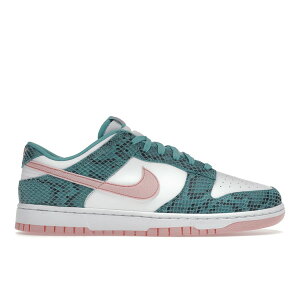 Nike �i�C�L �����Y �X�j�[�J�[ �yNike Dunk Low Snakeskin Washed Teal Bleached Coral�z �T�C�Y US_5.5(23.5cm) White/Washed Teal-Beach Coral-Black
