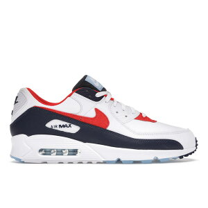 Nike �i�C�L �����Y �X�j�[�J�[ �yNike Air Max 90 USA Denim�z �T�C�Y US_6.5(24.5cm) White/Red-Blue Denim