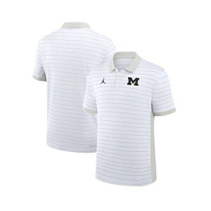 �W���[�_�� �����Y �V���c �g�b�v�X Men's White Michigan Wolverines 2025 Early Season Coaches Sideline Victory Stripe Performance Polo Shirt White