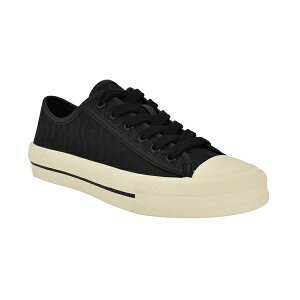 QX fB[X Xj[J[ V[Y Women's Carey Jacquard Logo Low-Top Lace-Up Sneakers Black Logo